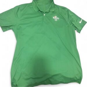Nike dri fit Green Polo Shirt 2020 Tokyo Olympics NBC NEWS Size Large